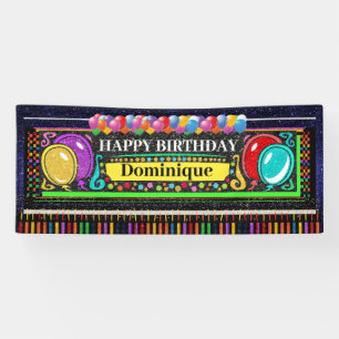 Lona Cartel de cumpleaños de 6 pies feliz feliz