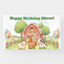 Cartel de Cumpleaños de Granja Adorable