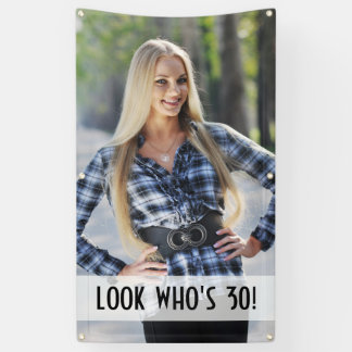 Lona Cartel de cumpleaños de la foto del Personalizado