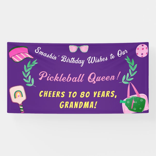 Lona Cartel de cumpleaños de la Reina del Baloncesto pe (Horizontal)