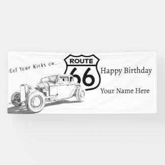 Lona Cartel de cumpleaños de la ruta 66