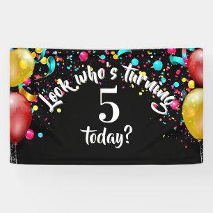 Lona Cartel de cumpleaños de Look Who's Turning - Perso
