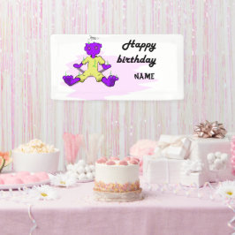 Lona Cartel de cumpleaños de Monster