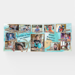 Lona Cartel de cumpleaños de primer año de un bebé gran