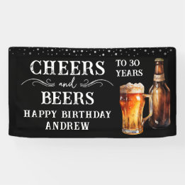 Lona Cartel de cumpleaños de Salud y Cervezas