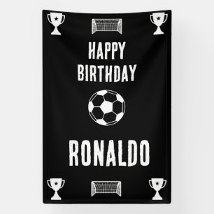 Lona Cartel de cumpleaños del fútbol de fútbol