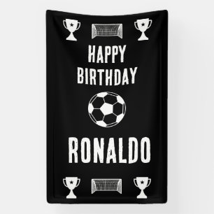 Lona Cartel de cumpleaños del fútbol de fútbol
