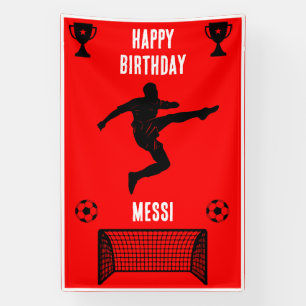 Lona Cartel de cumpleaños del fútbol de fútbol