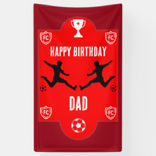 Lona Cartel de cumpleaños del fútbol de fútbol