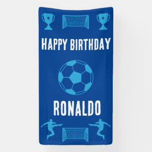 Lona Cartel de cumpleaños del fútbol de fútbol