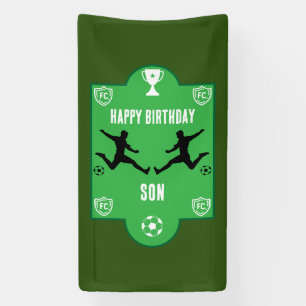 Lona Cartel de cumpleaños del fútbol de fútbol