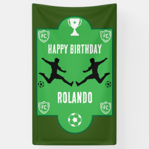 Lona Cartel de cumpleaños del fútbol de fútbol