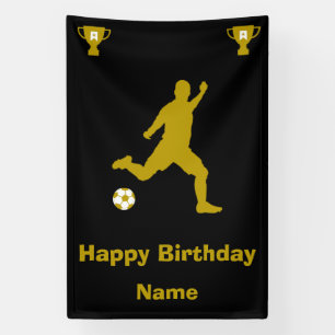 Lona Cartel de cumpleaños del fútbol de fútbol