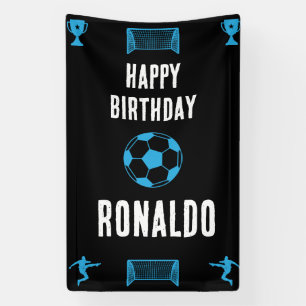 Lona Cartel de cumpleaños del fútbol de fútbol