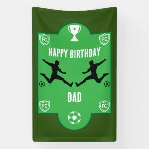 Lona Cartel de cumpleaños del fútbol de fútbol
