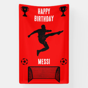 Lona Cartel de cumpleaños del fútbol de fútbol