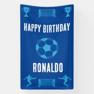 Lona Cartel de cumpleaños del fútbol de fútbol