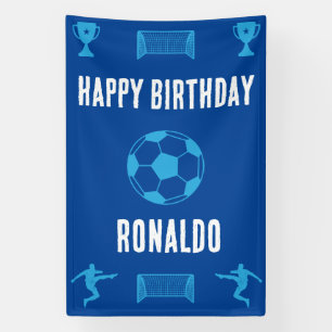 Lona Cartel de cumpleaños del fútbol de fútbol