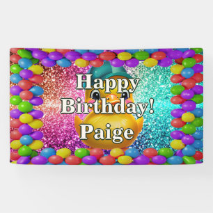 Lona Cartel de cumpleaños del personaje personalizado d