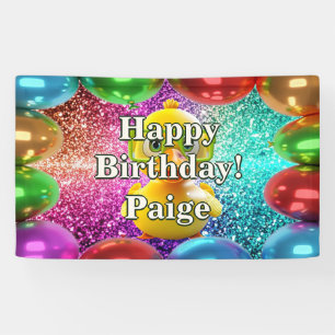 Lona Cartel de cumpleaños del personaje personalizado d