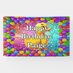 Lona Cartel de cumpleaños del personaje personalizado d