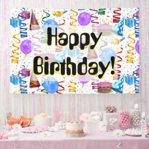 Lona Cartel de cumpleaños feliz