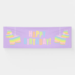 Lona Cartel de Cumpleaños Feliz Pastel Piñata