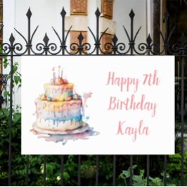 Lona Cartel de cumpleaños feliz personalizado