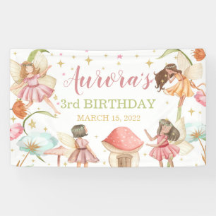 Lona Cartel de cumpleaños mágico de la princesa de lo