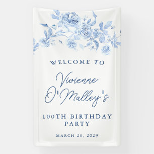 Lona Cartel de cumpleaños número 100 de la fiesta de cu