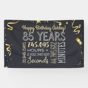Lona Cartel de cumpleaños número 85 - 85 años en horas