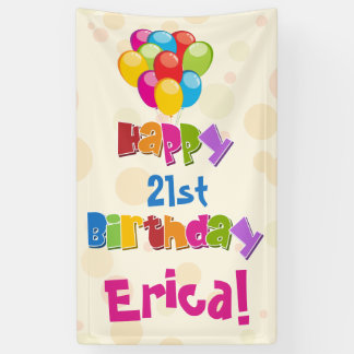 Lona Cartel de cumpleaños personalizado