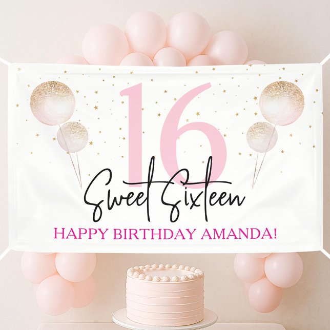Lona Cartel de Cumpleaños Sweet 16 (Subido por el creador)