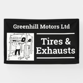 Lona Cartel de diseño de servicio de vehículos de garaj