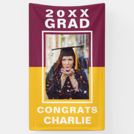 Lona Cartel de dos graduaciones de tono