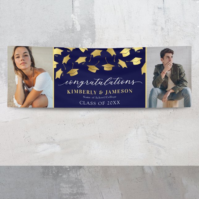 Lona Cartel de dos graduaciones dobles fotográficas (Subido por el creador)
