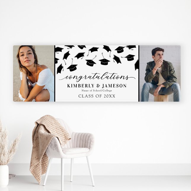 Lona Cartel de dos graduaciones dobles fotográficas (Subido por el creador)