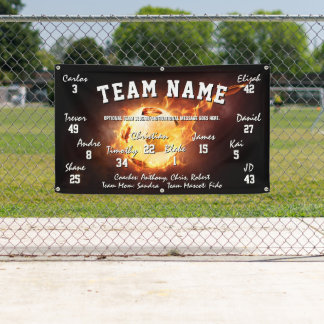 Lona Cartel de Espíritu del equipo de fútbol personaliz