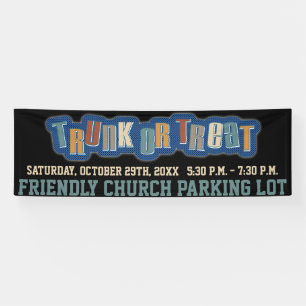 Lona Cartel de Evento de Trunk Or Treat