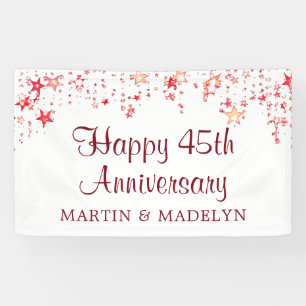 Lona Cartel de feliz 45° aniversario de las Estrellas R