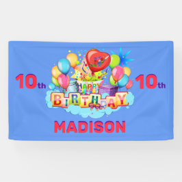 Lona Cartel de feliz cumpleaños de diversión para niños
