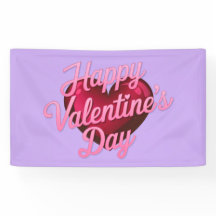 Cartel de Feliz Día de San Valentín en Lavanda