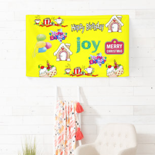 Lona Cartel de Feliz NavidadVinyl, cartel de cumpleaños