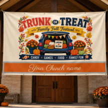 Cartel de Festival de Otoño de Trunk or Treat de l