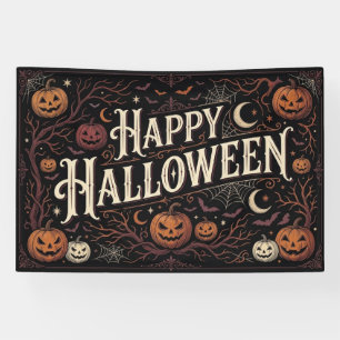 Lona Cartel de fiesta retro de Halloween Decoración de 