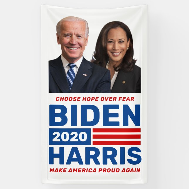 Lona Cartel de fondo de la campaña Personalizado Biden  (Vertical)