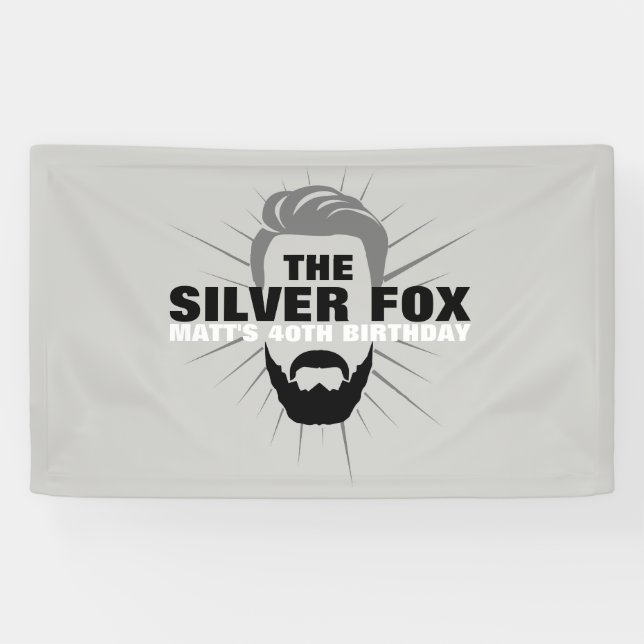 Lona Cartel de fondo del cumpleaños de los hombres (Horizontal)