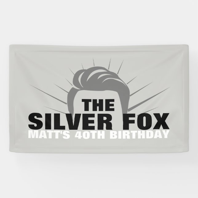 Lona Cartel de fondo del cumpleaños de los hombres (Horizontal)