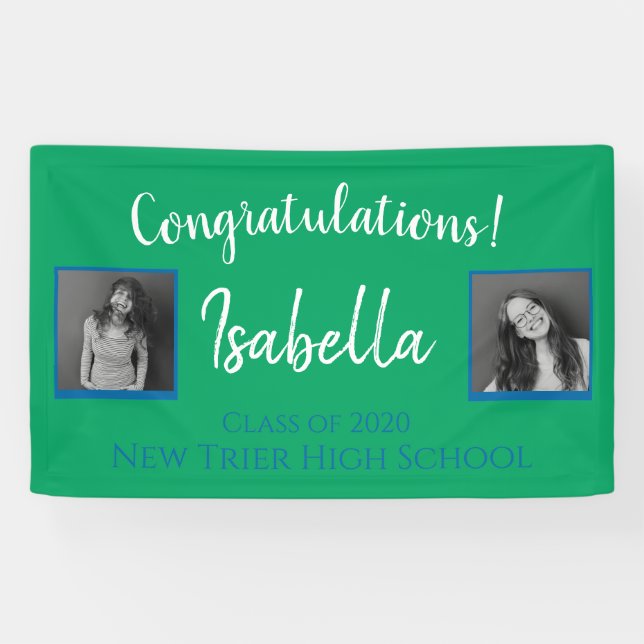 Lona Cartel de graduación de felicitaciones (Horizontal)