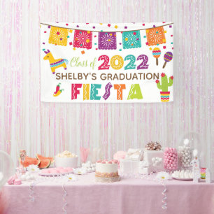 Lona Cartel de graduación de Fiesta - Blanco - Clase de
